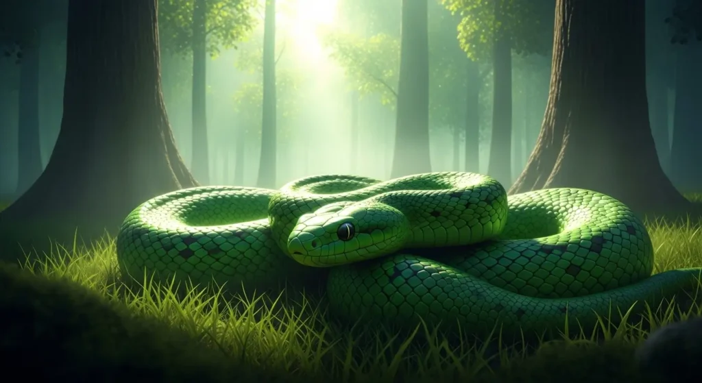 Sonhar com cobra verde